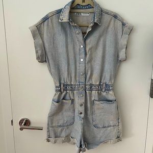 Zara denim romper